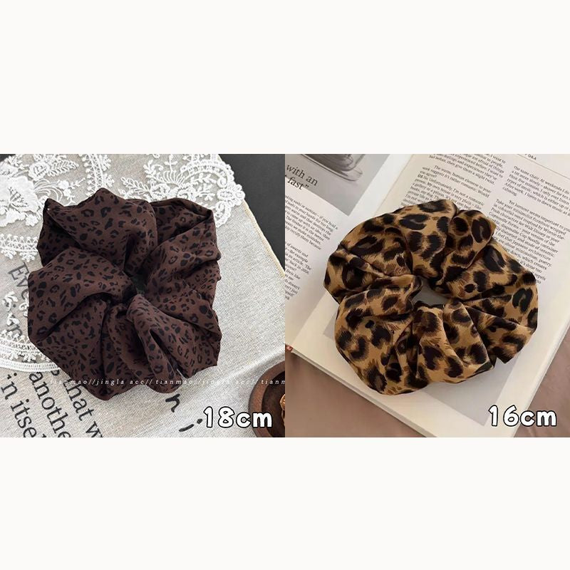 Haargummi mit Leopardenmuster – Vintage-Milchteebraun – Video gleicher Stil IG001