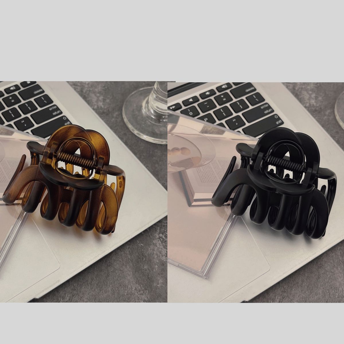Large Matte Hair Claw Clip - Strong Hold Jaw Clip for Thick Hair - IGB009