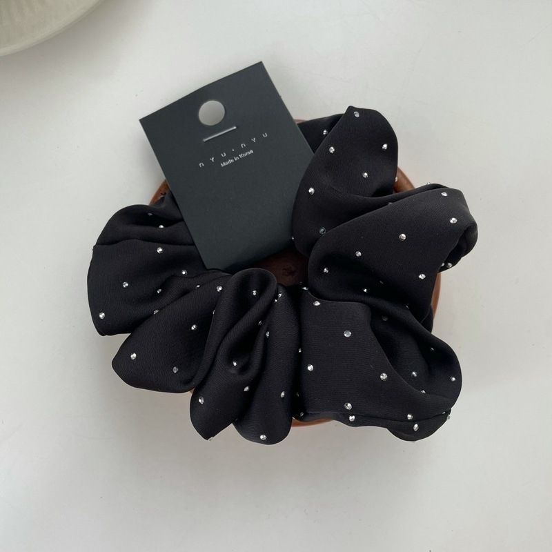 Starry Rhinestone Satin Scrunchie – Vintage Style - IGC020