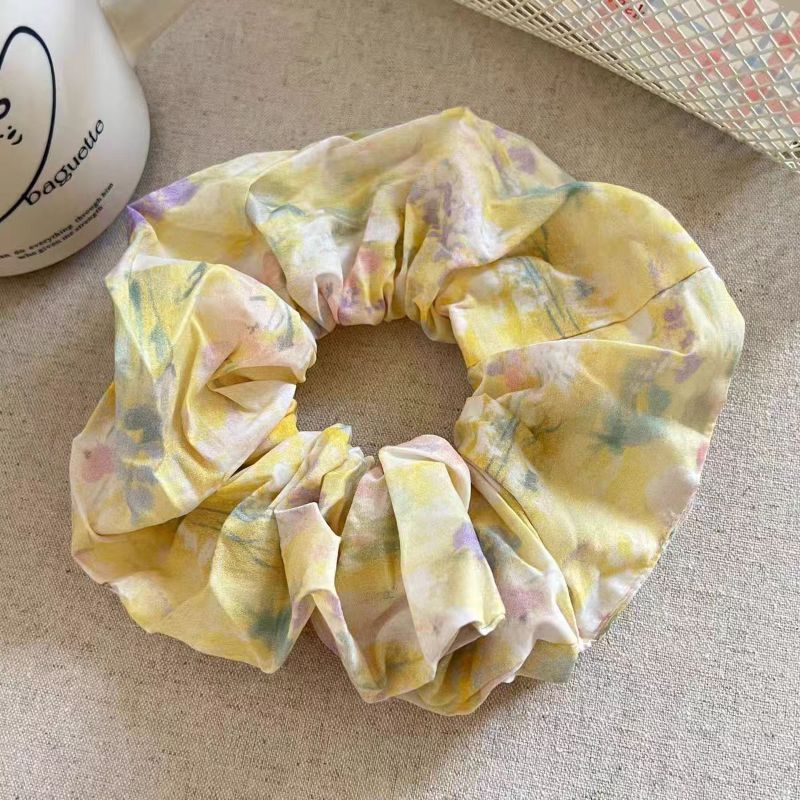 Floral Painting Scrunchie – High Elasticity Hair Tie - IGC001