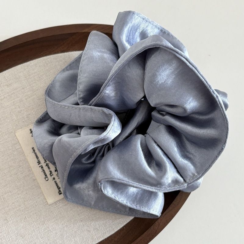 Pearl Satin Double Layer Scrunchie – Low Ponytail Hair Tie - IGC025