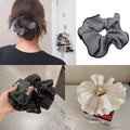 Casual Gray Scrunchie – Low Bun Hair Tie - IG032