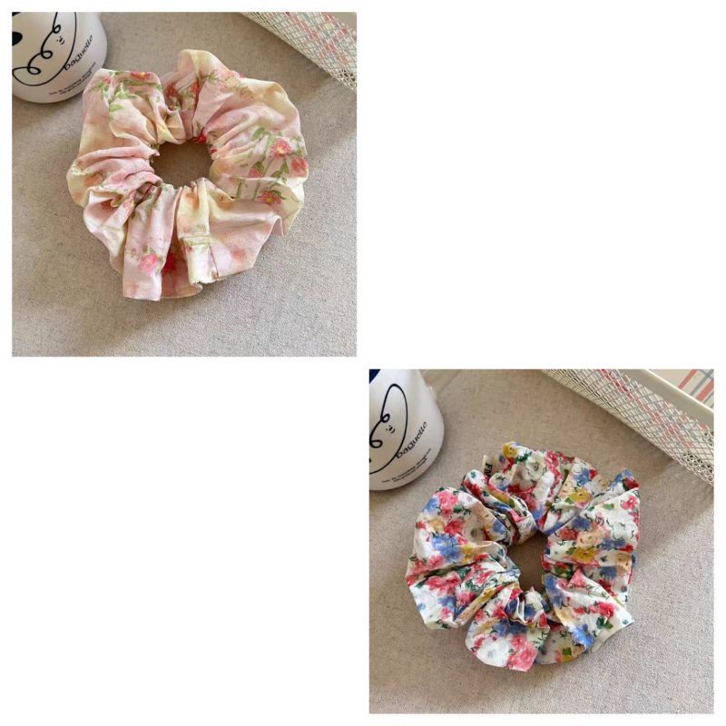 Floral Painting Scrunchie – High Elasticity Hair Tie - IGC001