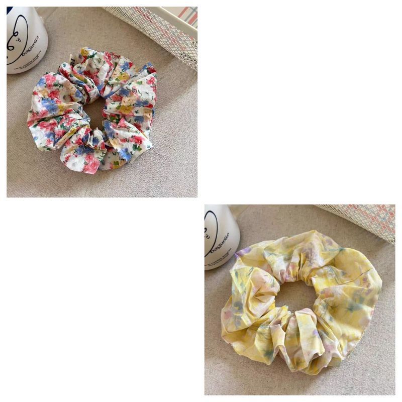Floral Painting Scrunchie – High Elasticity Hair Tie - IGC001