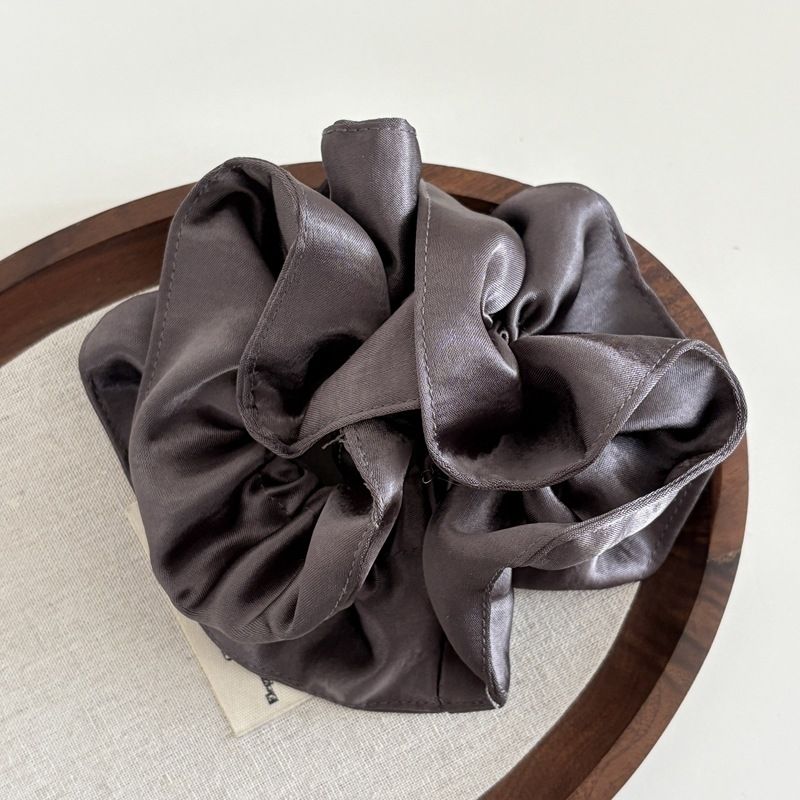 Pearl Satin Double Layer Scrunchie – Low Ponytail Hair Tie - IGC025
