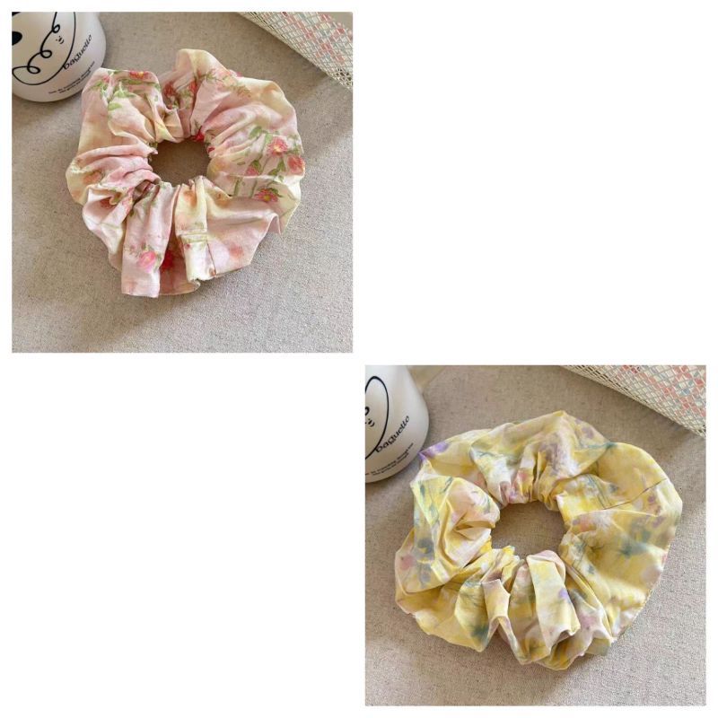 Floral Painting Scrunchie – High Elasticity Hair Tie - IGC001