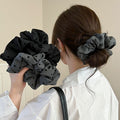 Polka Dot Bow Scrunchie – High Bun Hair Tie - IGB018