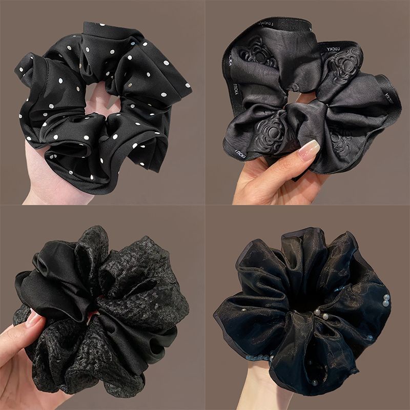 Casual Scrunchie – New Black Hair Tie - IGC022