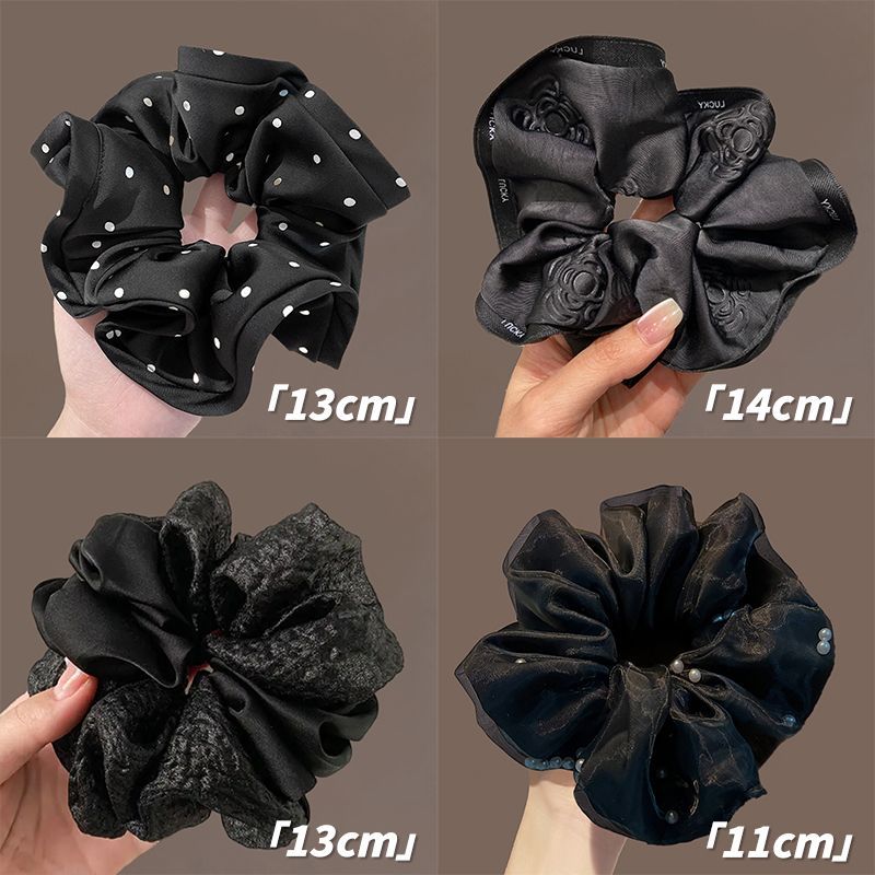 Lässiges Scrunchie – Neues schwarzes Haargummi – IGC022