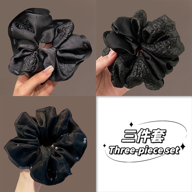 Casual Scrunchie – New Black Hair Tie - IGC022