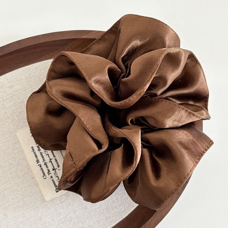 Pearl Satin Double Layer Scrunchie – Low Ponytail Hair Tie - IGC025