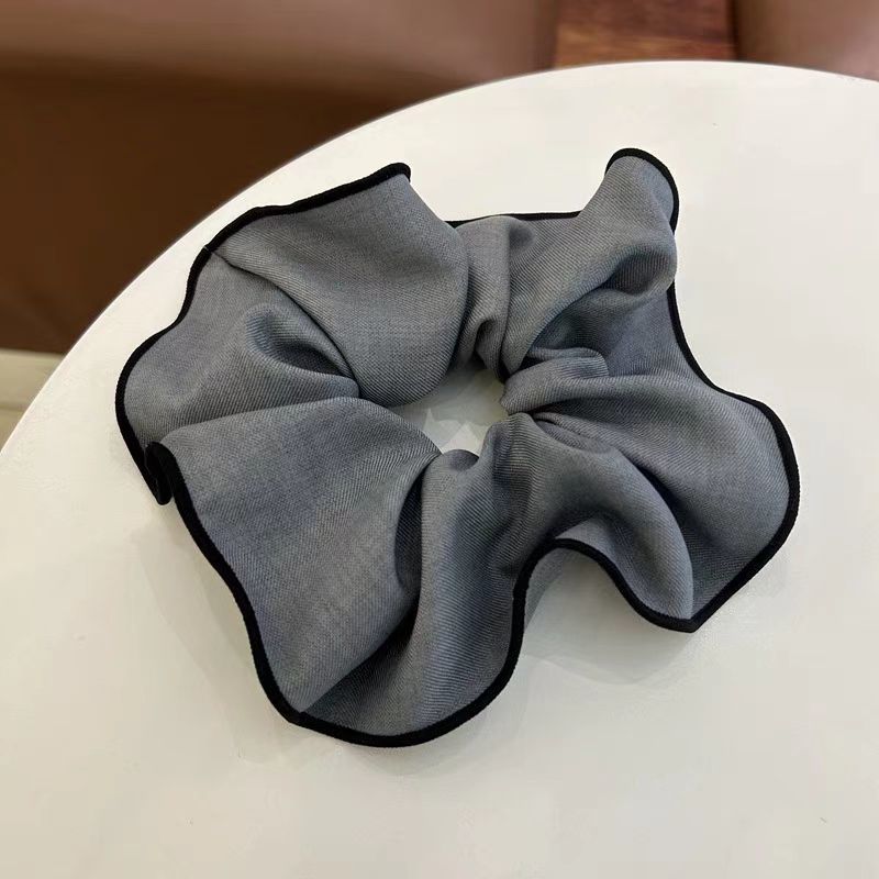 Casual Gray Scrunchie – Low Bun Hair Tie - IG032