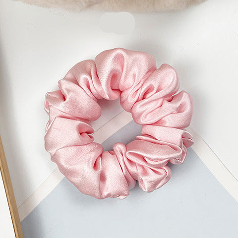 A variety of colored 100% silk scrunchies-9