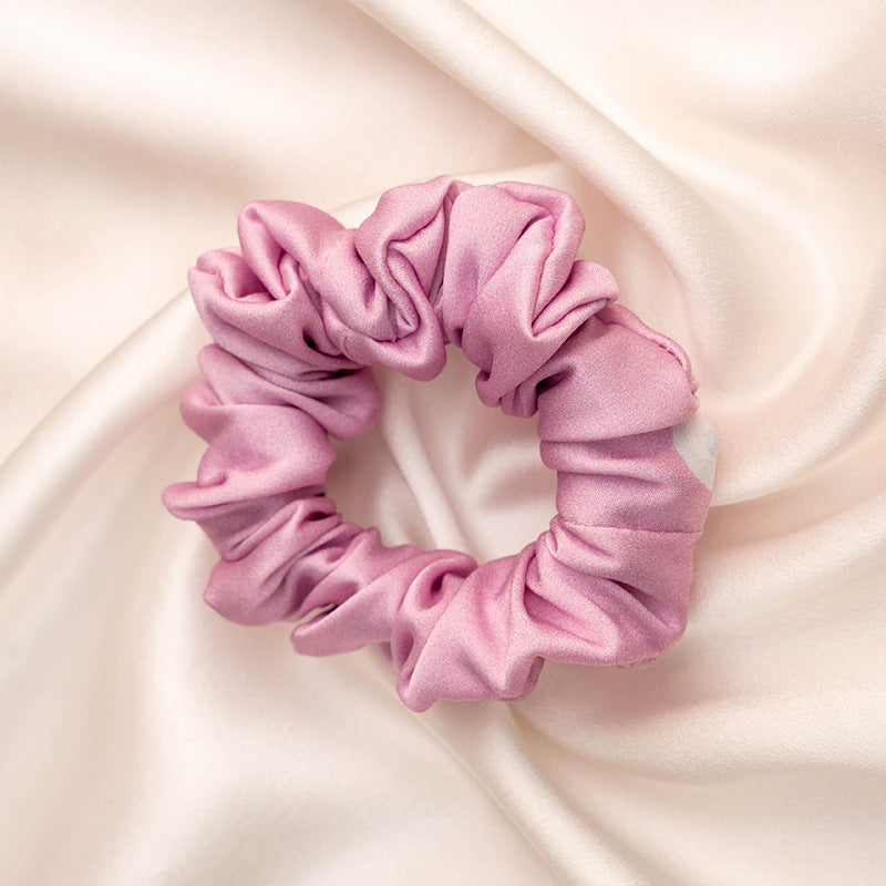 Various colored 100% silk scrunchies-12
