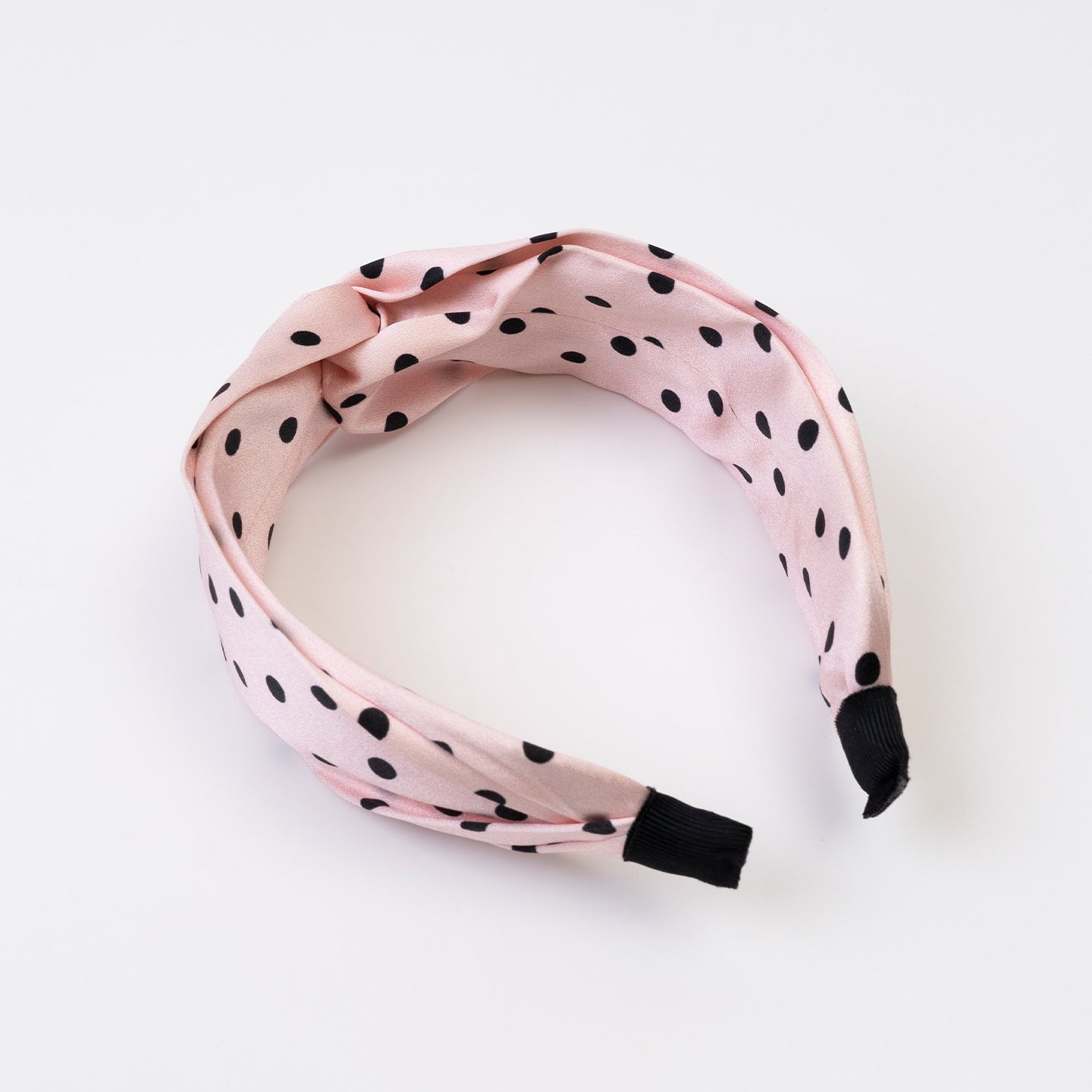Pink, yellow, and blue polka - dot 100% silk headbands-17