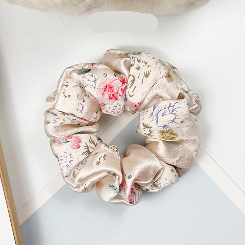 A variety of colored 100% silk scrunchies-21