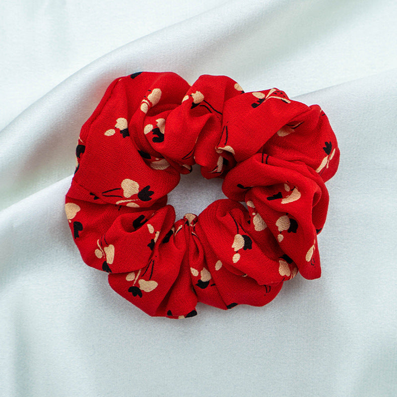 Assorted colors 100% silk scrunchies-7