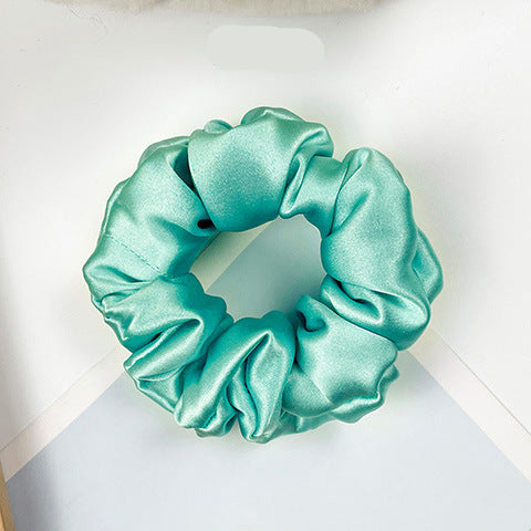 A variety of colored 100% silk scrunchies-14