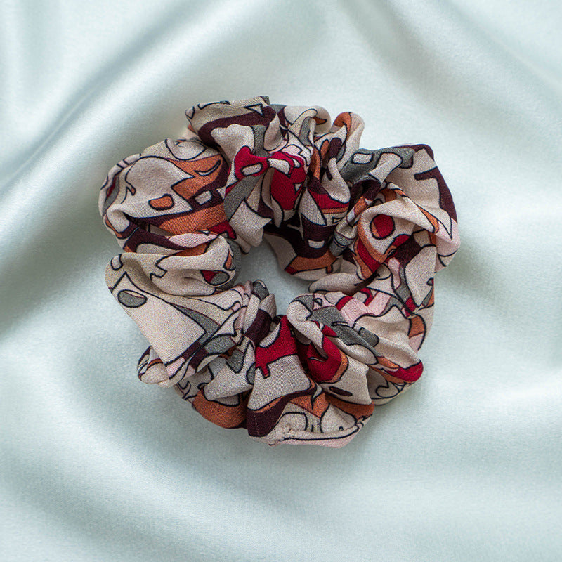 Assorted colors 100% silk scrunchies-20