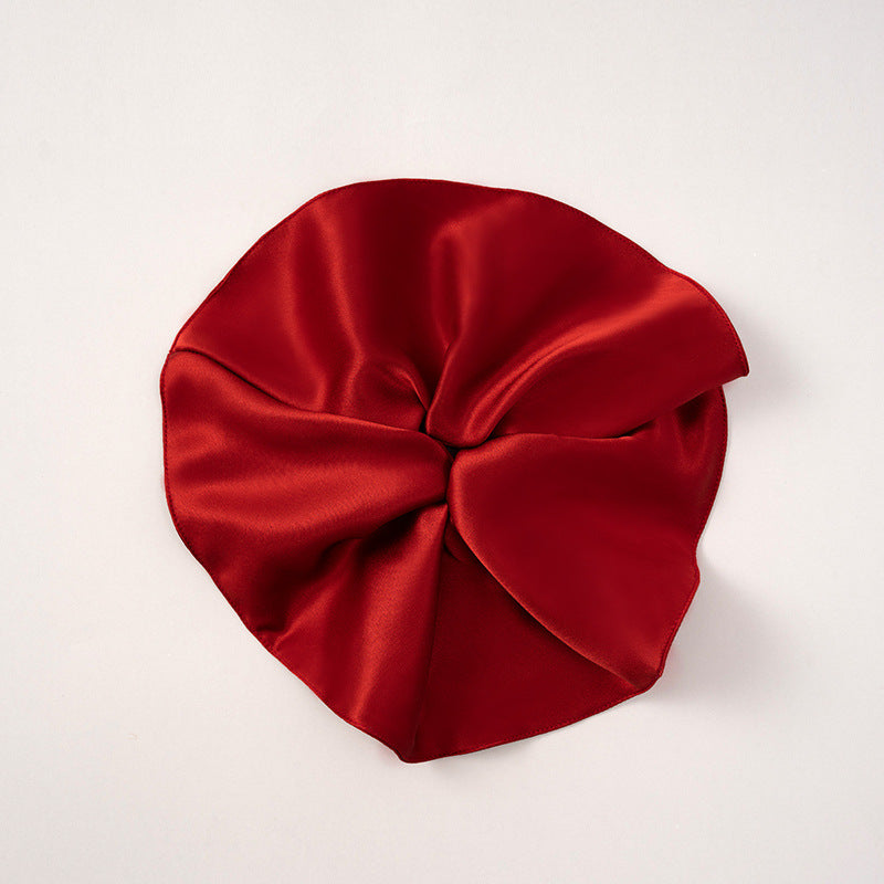 Red, pink, and ivory 100% silk scrunchies-9