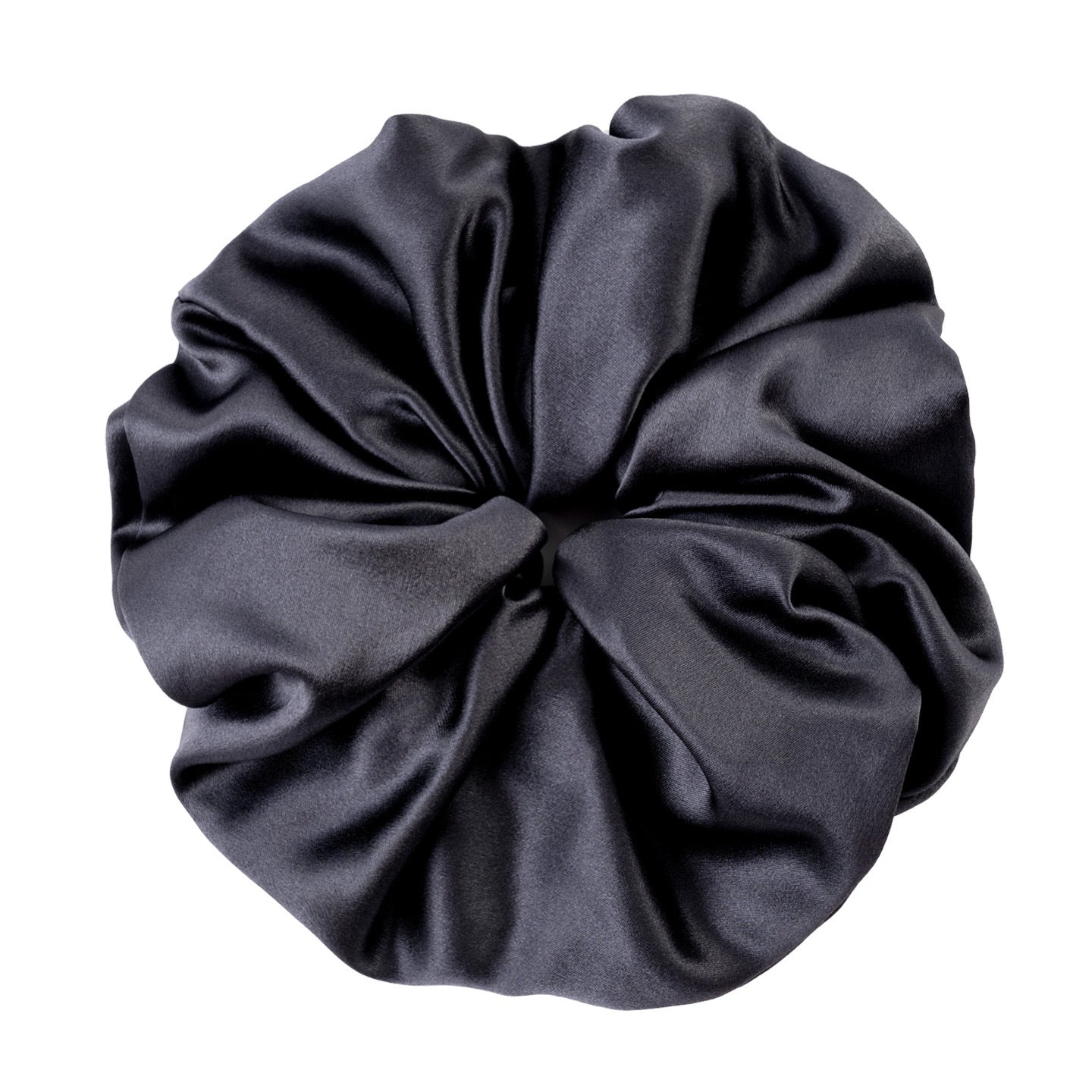Polka - dot and solid color silk scrunchies-8