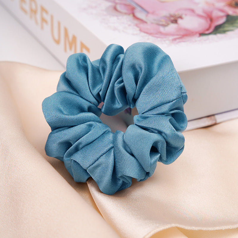 A lilac 100% silk scrunchie-20