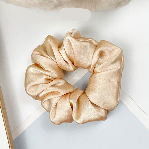 A variety of colored 100% silk scrunchies-19