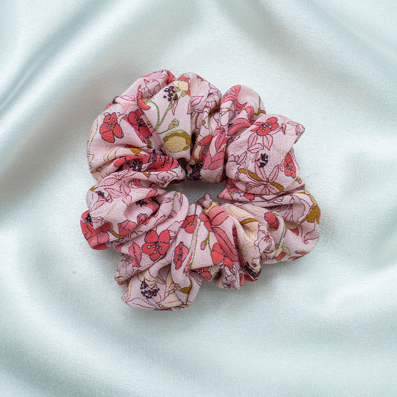 Assorted colors 100% silk scrunchies-26