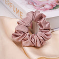 A lilac 100% silk scrunchie-6