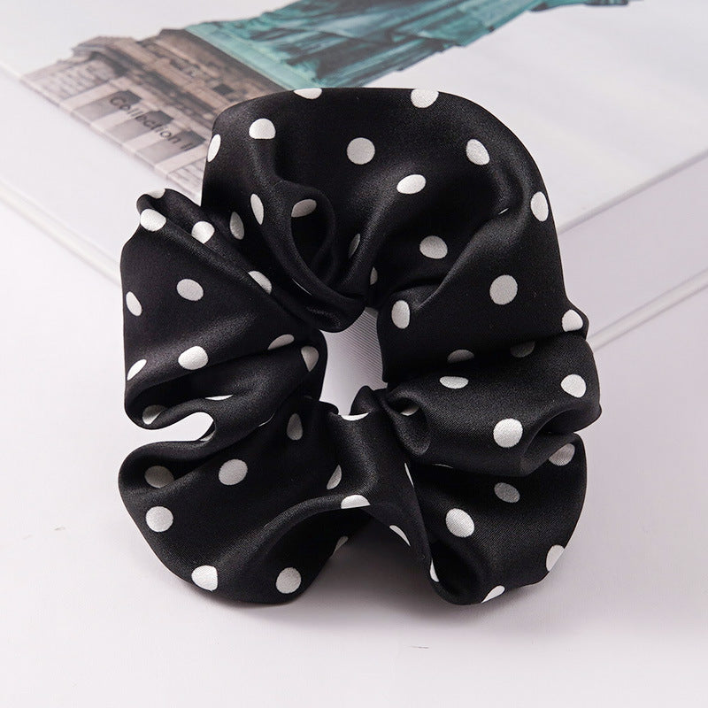 Solid color 100% silk scrunchies in light blue, pink, beige, and other colors-20