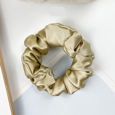A variety of colored 100% silk scrunchies-10