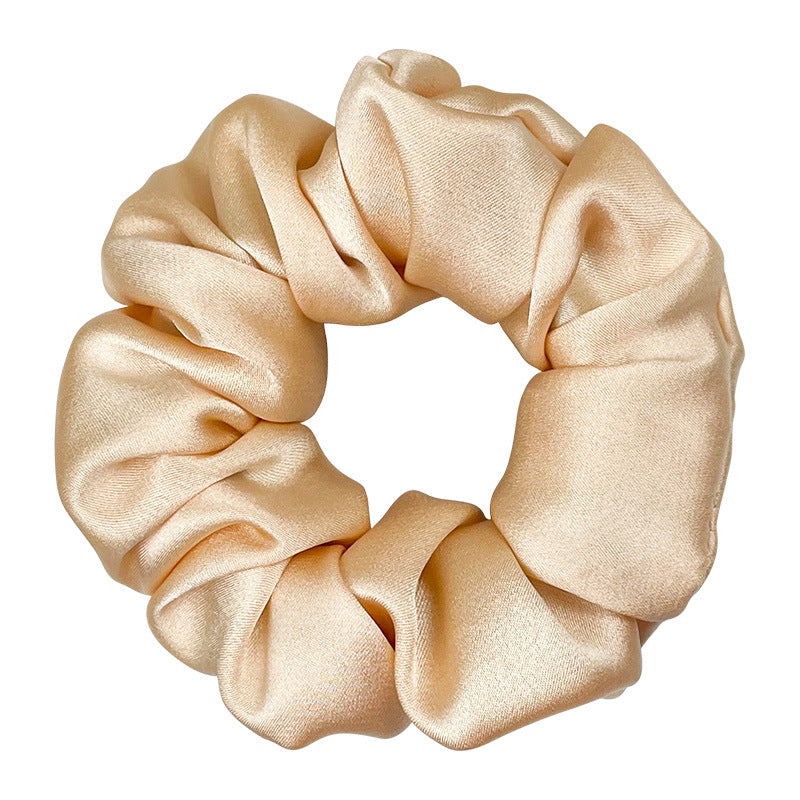 A variety of colored 100% silk scrunchies-5