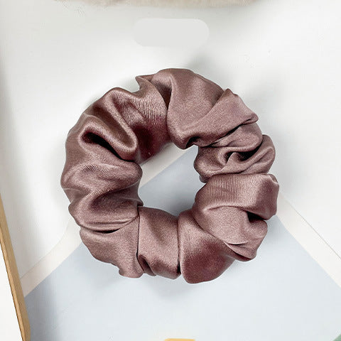 A variety of colored 100% silk scrunchies-20
