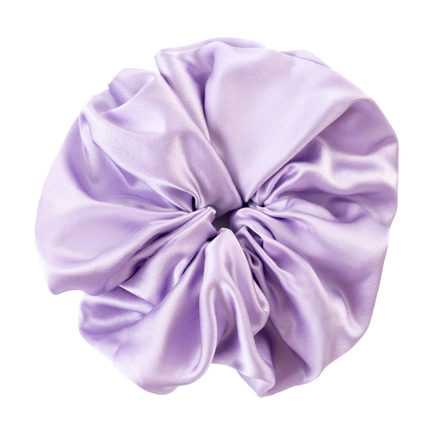Polka - dot and solid color silk scrunchies-18
