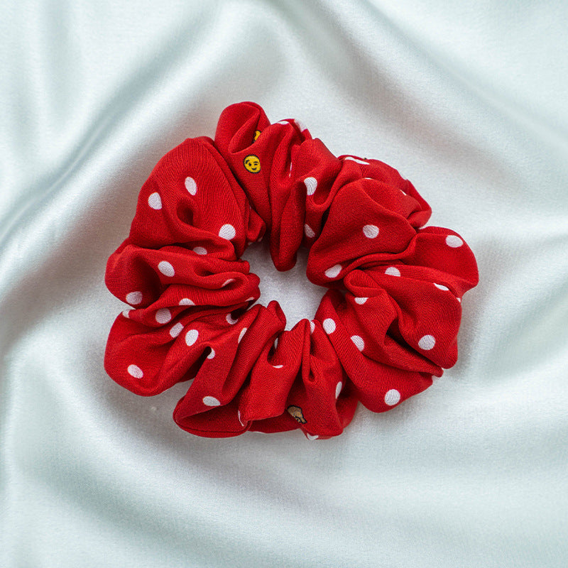 Assorted colors 100% silk scrunchies-28