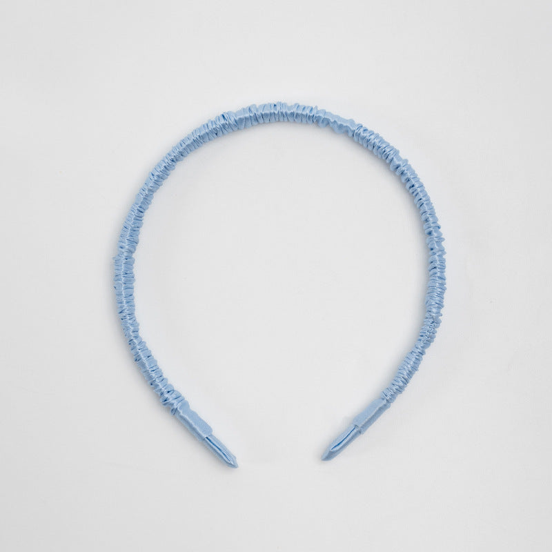 Beige 100% Silk Headband-12