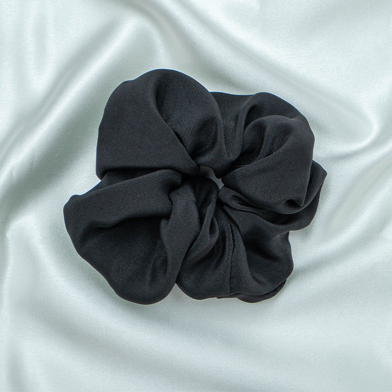 Black, gray, and leopard - print 100% silk scrunchies-4