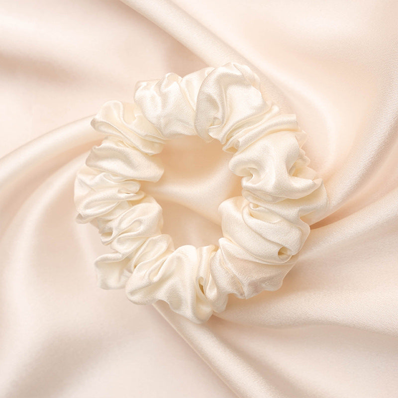 Various colored 100% silk scrunchies-6