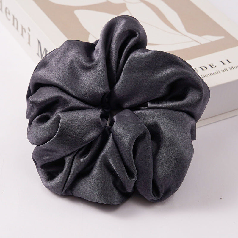 Red, navy, green, and beige 100% silk scrunchies-31