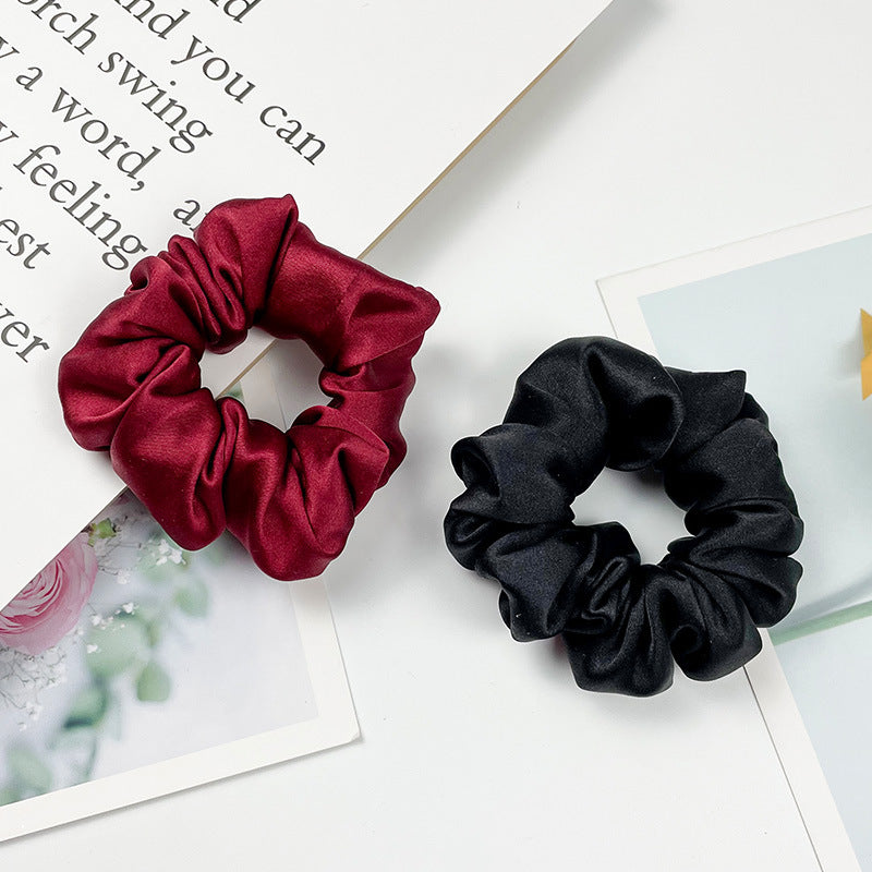 A variety of colored 100% silk scrunchies-4