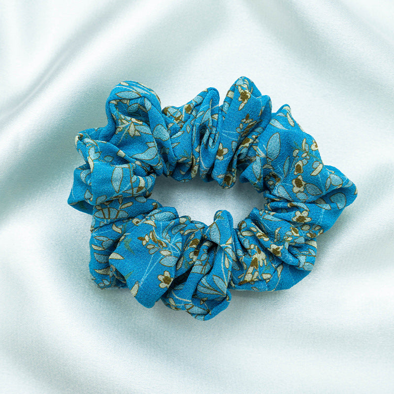 Assorted colors 100% silk scrunchies-30