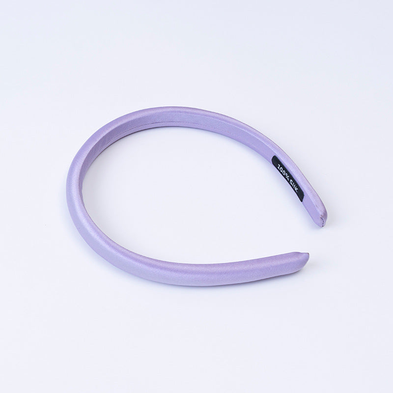 Soft lavender, light blue, and red 100% silk headbands-10