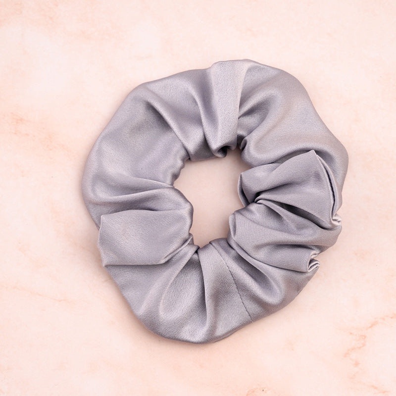 Soft - colored 100% silk scrunchies in peach, light - pink, and mint - green-11