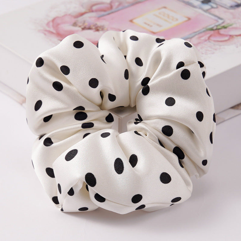 Soft pink, beige, and light gray 100% silk scrunchies-19