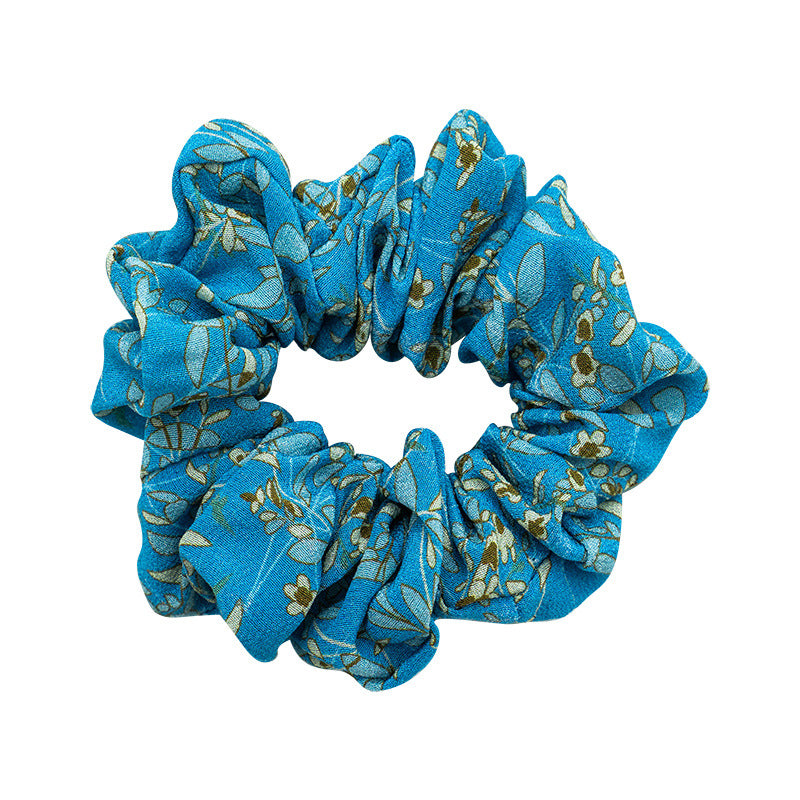 Assorted colors 100% silk scrunchies-5