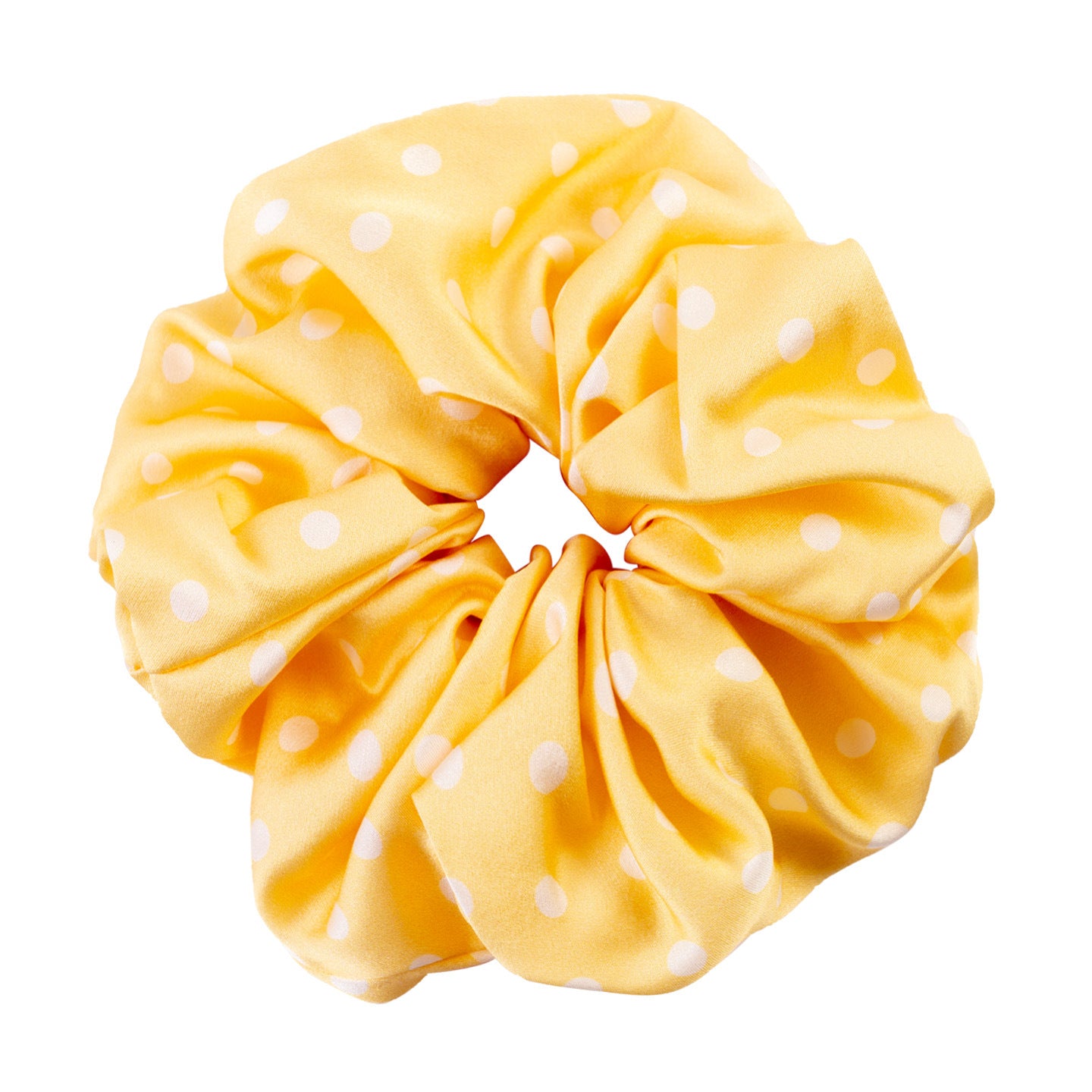 Polka - dot and solid color silk scrunchies-24