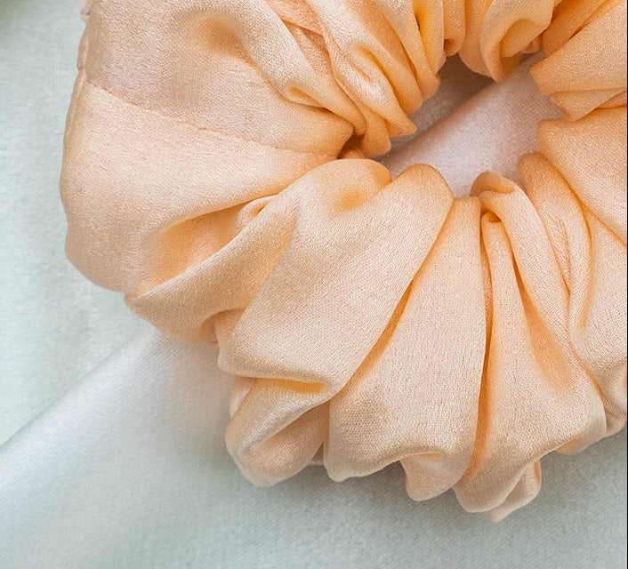 Various colored 100% silk scrunchies-2