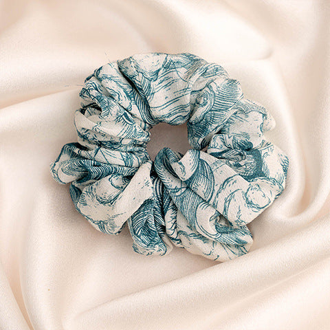 Assorted colors 100% silk scrunchies-40