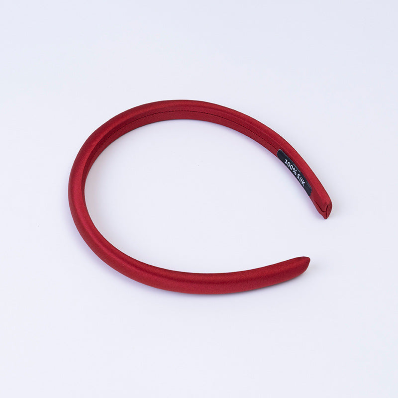 Soft lavender, light blue, and red 100% silk headbands-13