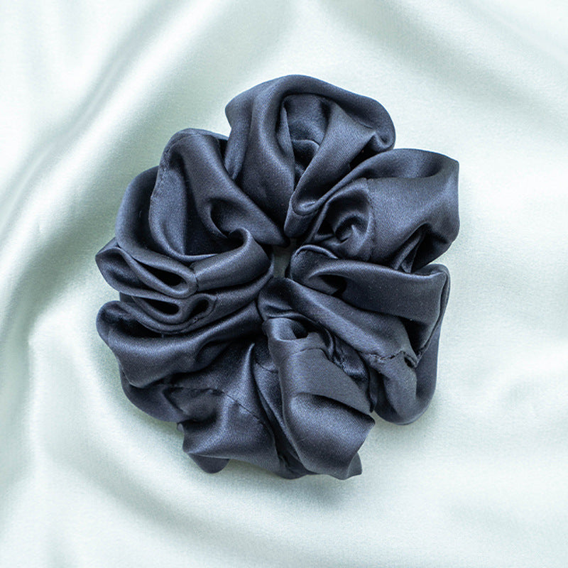 Various colored 100% silk scrunchies-9